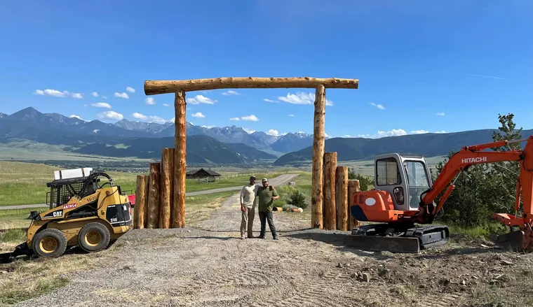 Heavy Timber Entrance, by Montana Ranch & Land Improvement Service