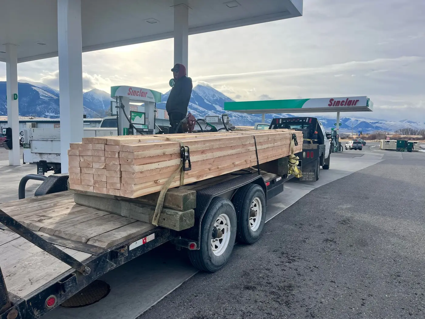 Custom sawmilling operation cutting Montana timber into lumber